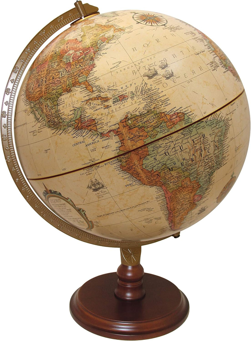12‑Inch Antique‑Style Desktop World Globe