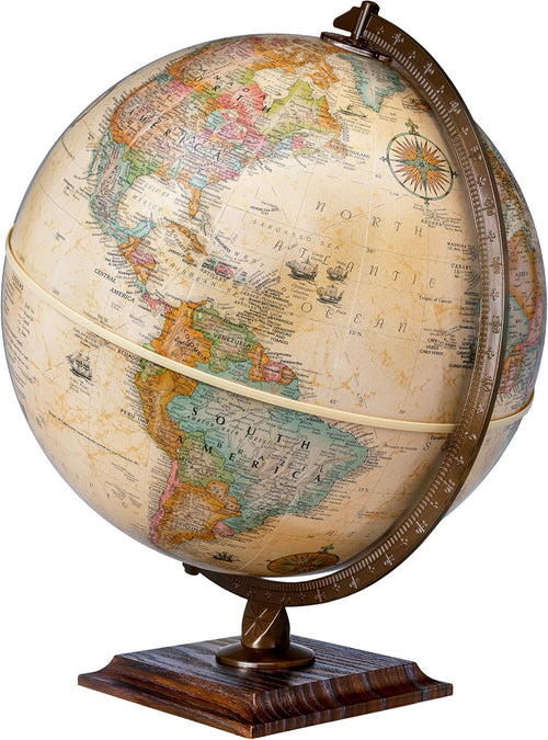 12‑Inch Antique Raised‑Relief World Globe