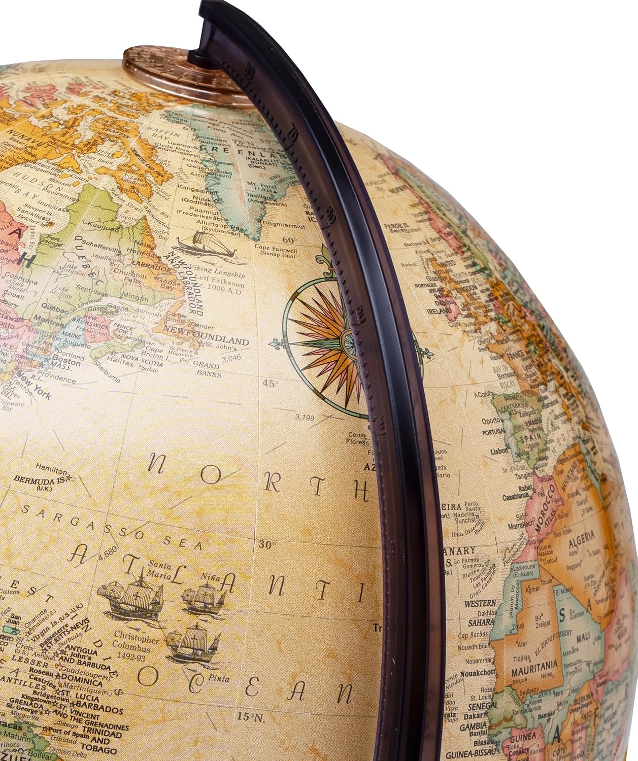 12‑Inch Antique Desktop World Globe
