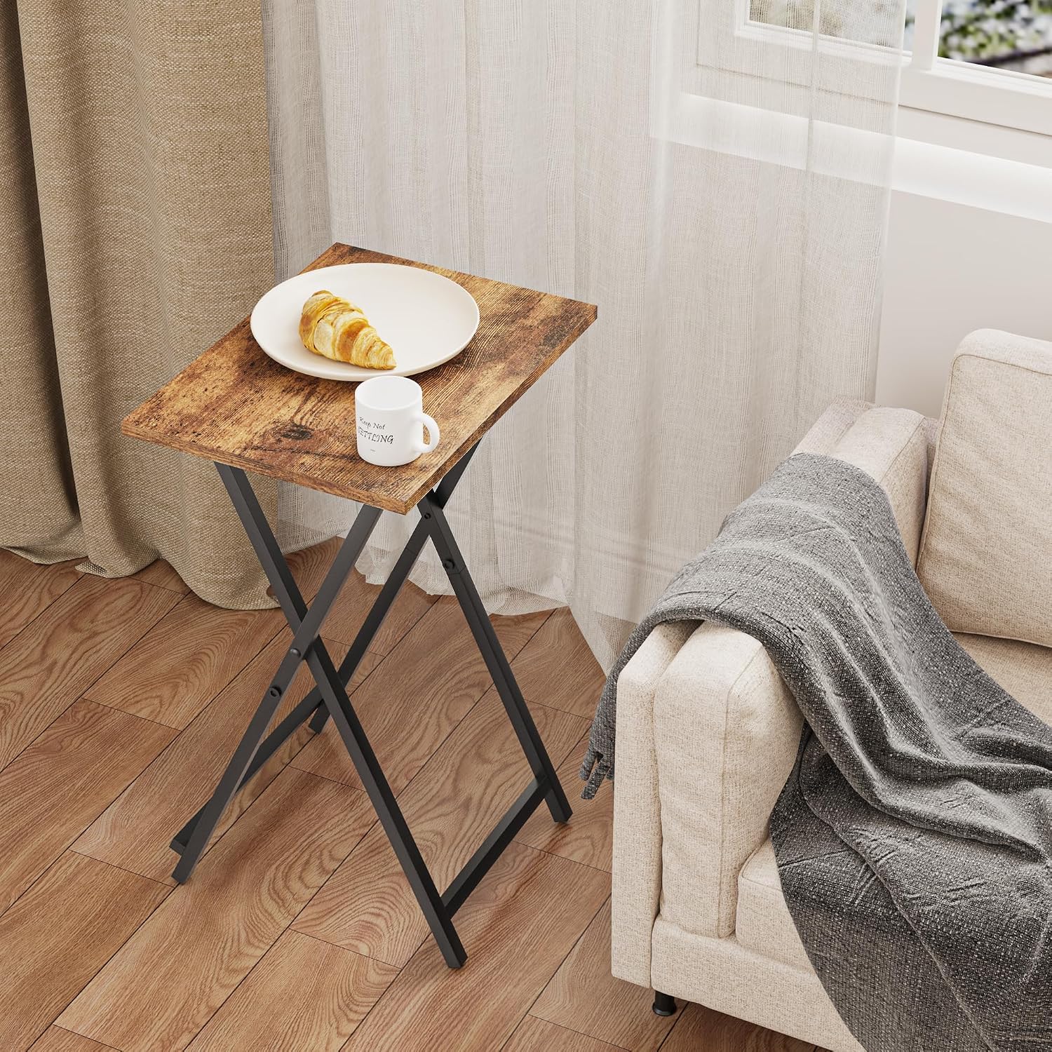 Portable Foldable TV Tray Tables Set